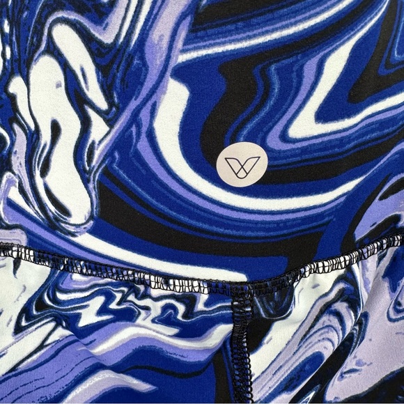 LIVI Active Stretch Leggings Pants Purple Blue Yoga Exercise Compression 18 20 - Picture 5 of 6